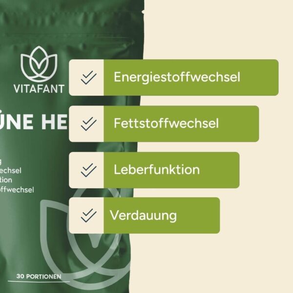 Vitafant Grüner Helfer Neu 200G Nahrungsergänzungsmittel - 30 Portionen - Image 3