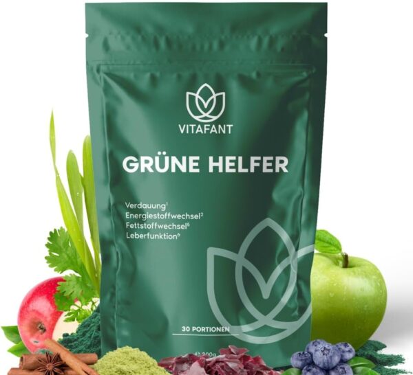 Vitafant Grüner Helfer Neu 200G Nahrungsergänzungsmittel - 30 Portionen