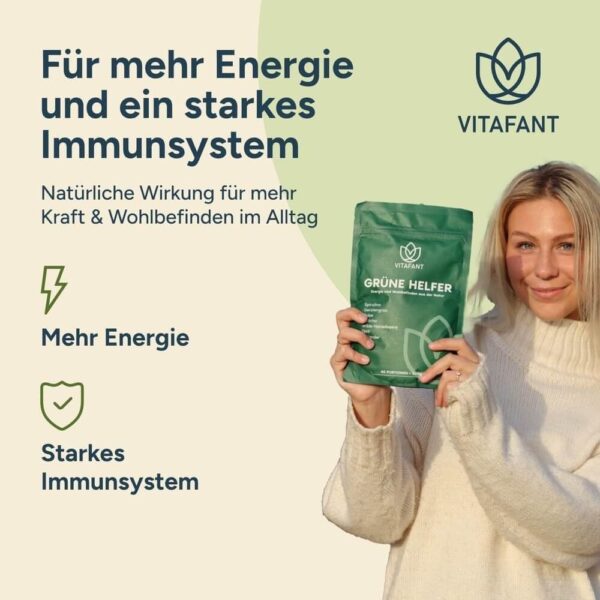 Vitafant Grüner Helfer Neu 200G Nahrungsergänzungsmittel - 30 Portionen - Image 5