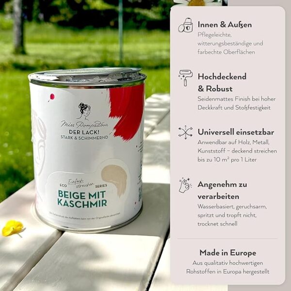 MissPompadour seidenmatte Holzfarbe Innen & Außen 2,5L - Image 3