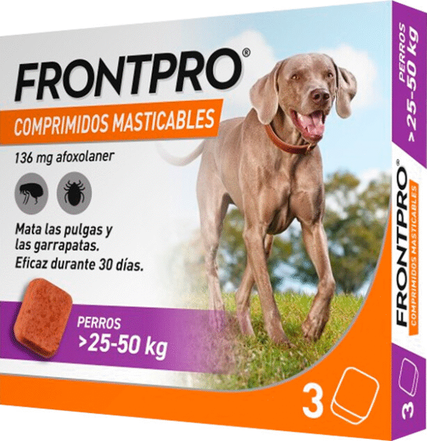 Frontline Frontpro Hunde Kautabletten 25-50 kg (3 Kautabletten) - Image 2