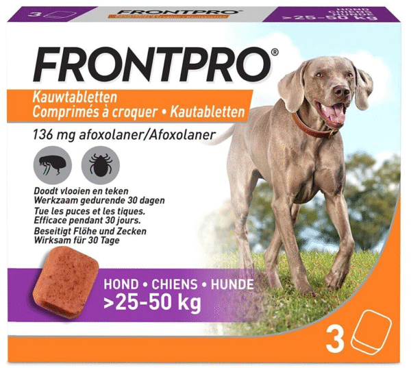 Frontline Frontpro Hunde Kautabletten 25-50 kg (3 Kautabletten)