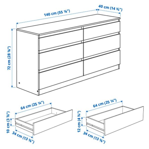 IKEA KULLEN Kommode mit 6 Schubladen - Image 3
