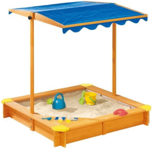 Playtive Holzsandkasten mit Dach und Eisdiele